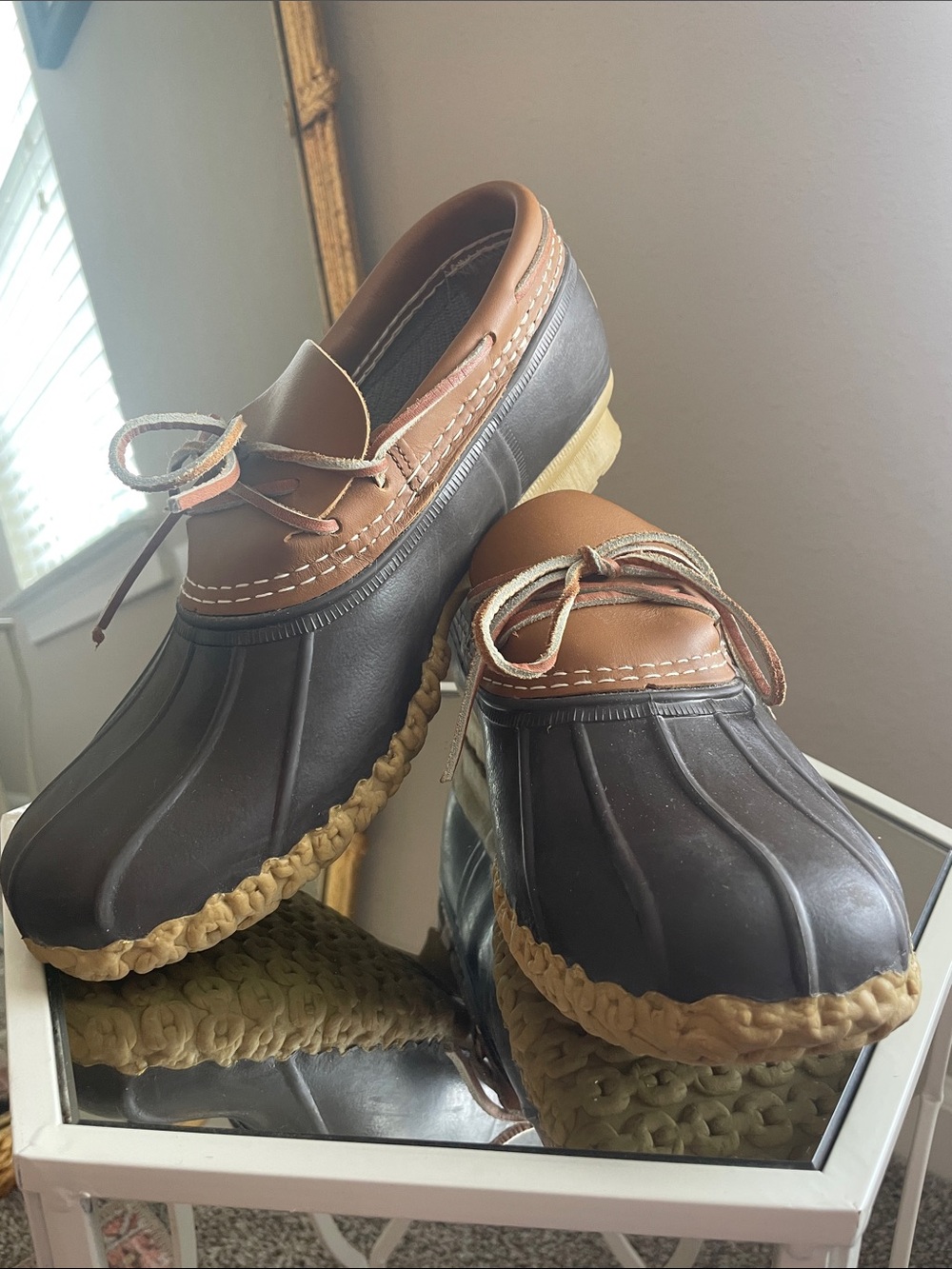 L.L. Bean Brown and Tan Women's Duck Boots